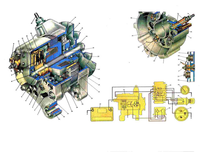 Схема электрооборудования автомобиля ВАЗ